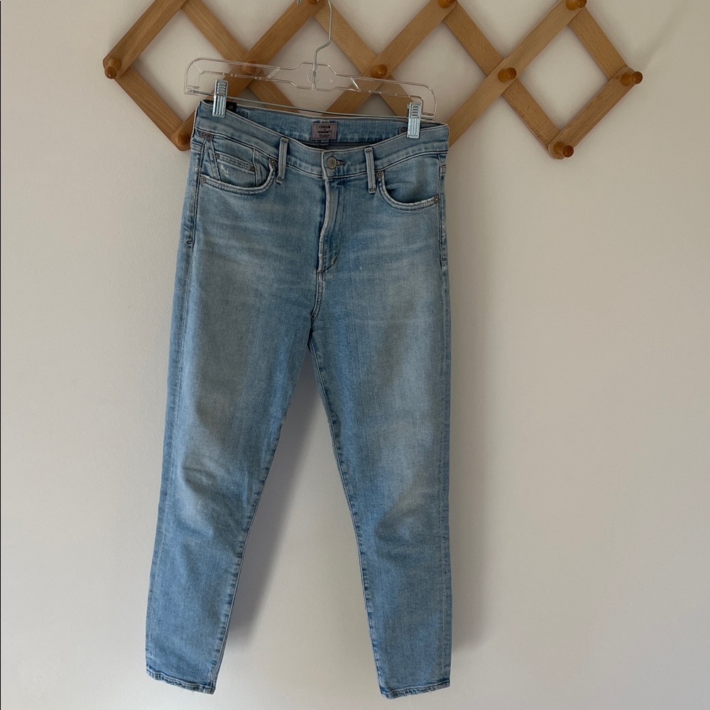 Citizens Of Humanity Light Wash Rocket Crop Midrise Skinny Jeans size 28